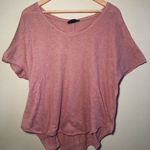 Urban Outfitters Pink Knit Shirt - Short-Sleeve